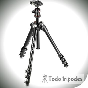 Manfrotto Mkbfra4 Bh Befree Compact Travel Aluminum Alloy Tripod Black